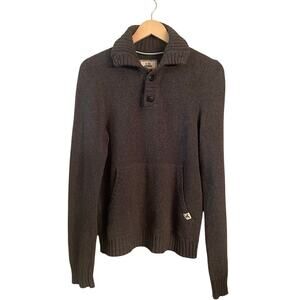 Club Room Gray Mock Neck Cotton Sweater Size Small